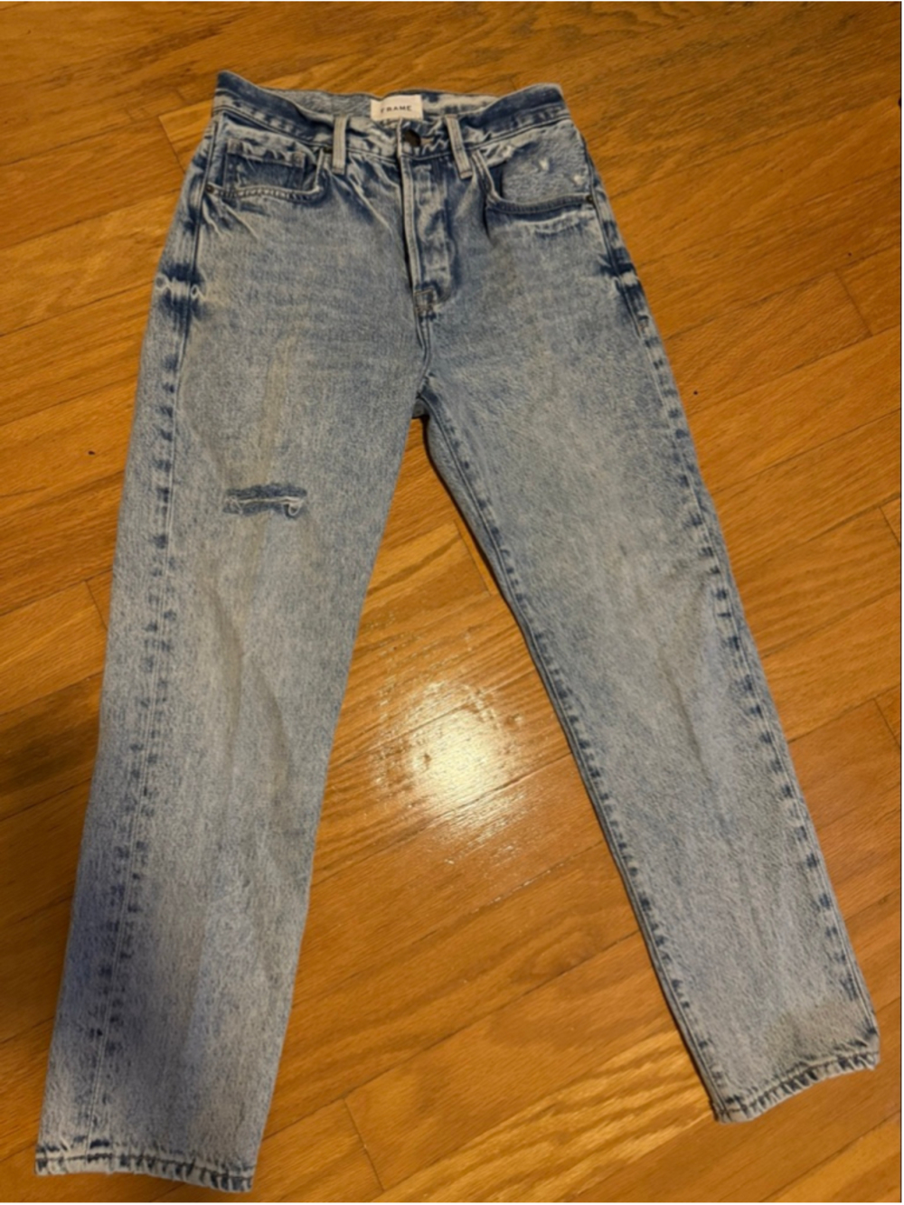 Preowned,Women's FRAME Le Original High Rise Straight Leg Jean, Size 25